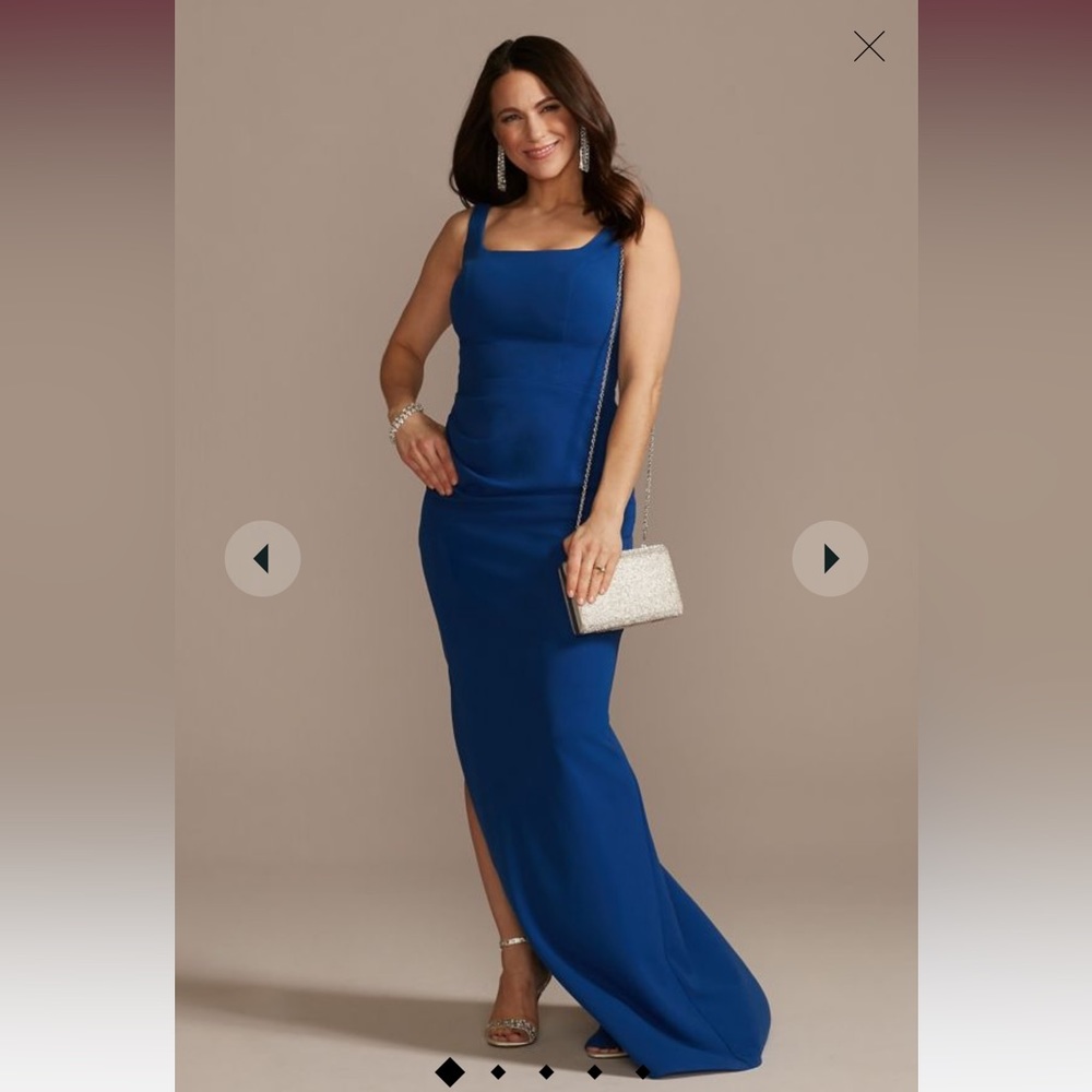 David’s Bridal Sapphire Crepe Dress
